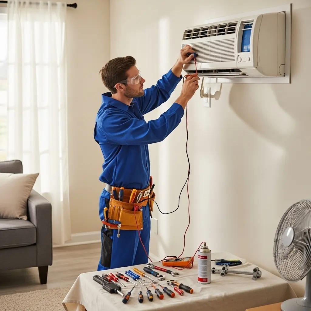 Kazan Panasonic Panasonic klima gaz dolumu ve bakım – Enerji verimliliği artırıldı. - Teknik servis örneği